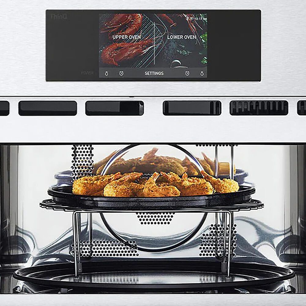 LG Studio 30" Combination Double Electric Wall Oven with Convection in Stainless Steel, , large