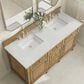 James Martin Vanities Lorelai 60" Double Vanity in Light Natural Oak with 3 cm Lime Delight Quartz Top, , large