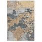 Nourison Silk Shadows 2" x 3" Beige and Blue Area Rug, , large