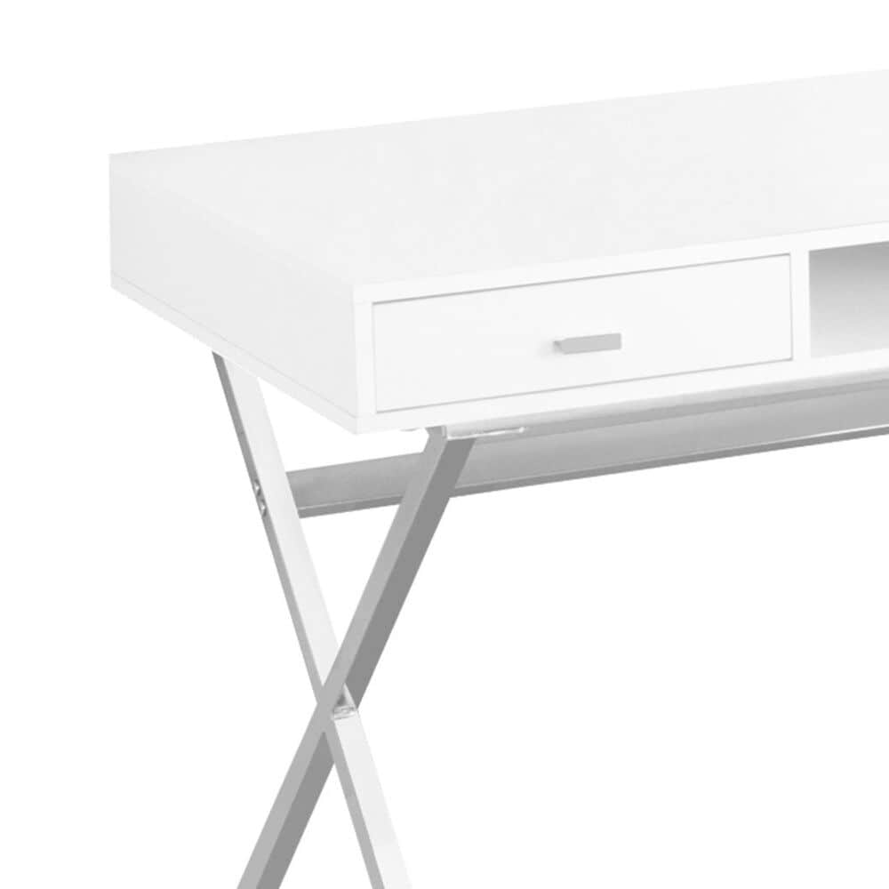 Glideaway 48" Modern Laptop Table in Gloss White, , large