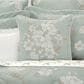 J. Queen New York Spring Garden 16" Square Throw Pillow in Spa and White, , large