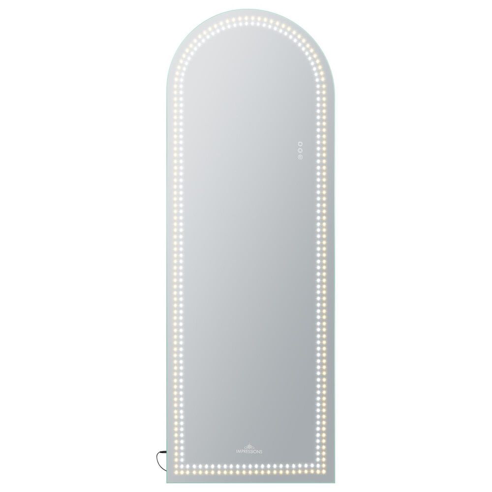 Impressions Vanity Stage Lite Arch Full Length Vanity Mirror in Silver, , large