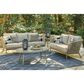 Ashley Swiss Valley Outdoor End Table in Beige, , large