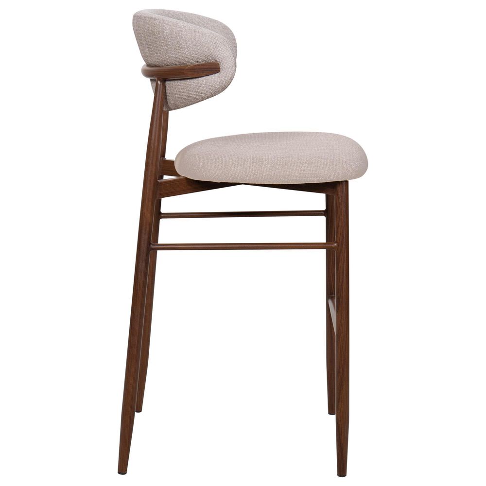 New Heritage Design Royce Bar Stool with Toast Cushion in Walnut, , large