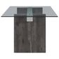 Modern Market 7-Piece Rectangular Dining Set in Clear and Dark Brown, , large