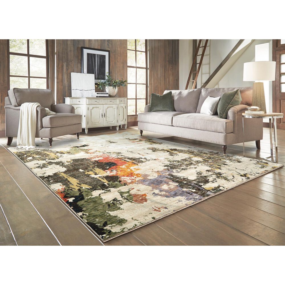Oriental Weavers Evolution Beige 5&#39;3&quot; x 7&#39;3&quot; Area Rug, , large
