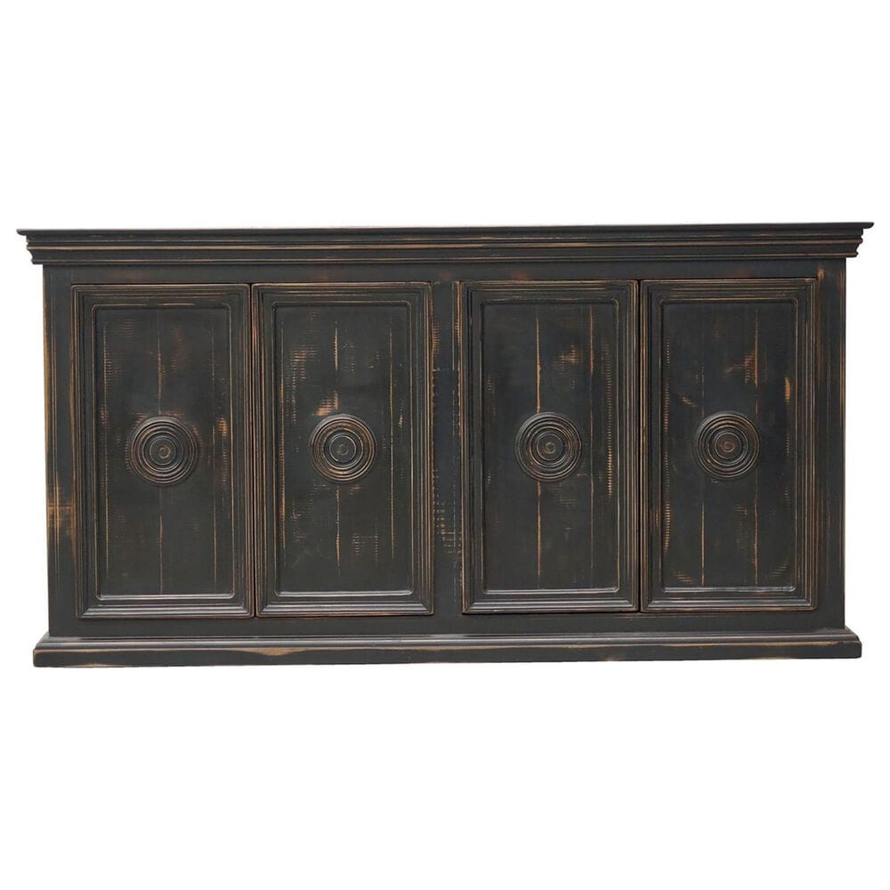 Heirloom Home Isley 4-Door Console in Washed Black, , large