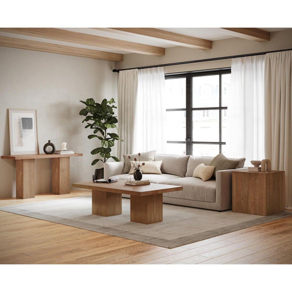 Waltham Sequoia Console Table in Natural Oak, , large