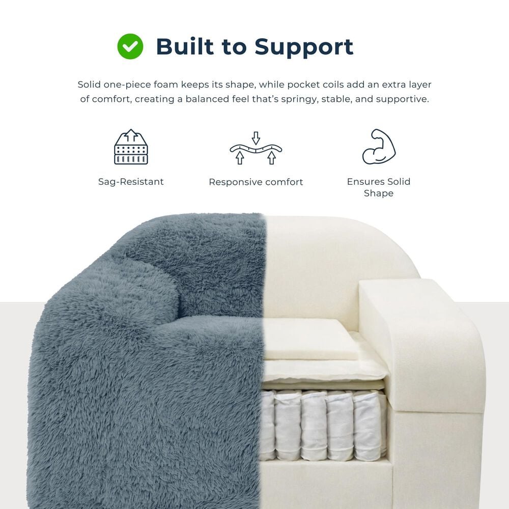 Furniture of America Phael Accent Chair in Ocean Blue, , large