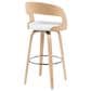 Armen Living Shelly Swivel Bar Height Stool in Oak, , large