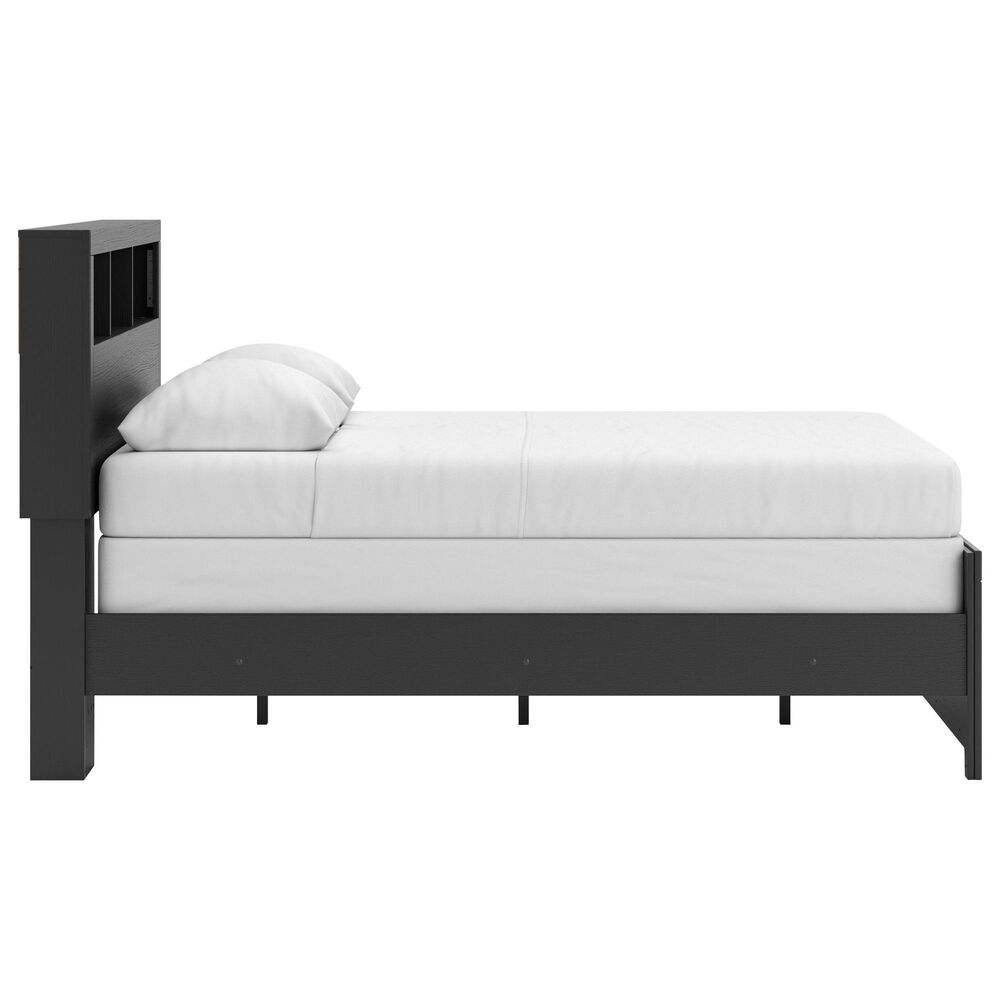 Ashley Broachmyn 4 Piece Full Bookcase Bed Set in  Black and Gray, , large