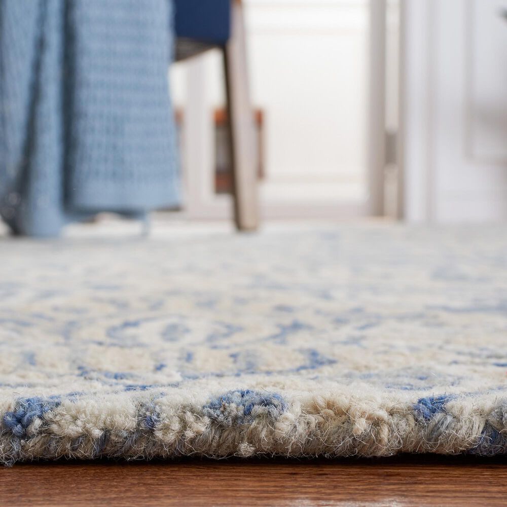 Safavieh Micro-Loop MLP532M 8&#39; x 10&#39; Blue and Ivory Area Rug, , large
