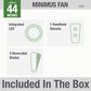 Hunter Minimus Low Profile 44" Ceiling Fan with LED Light in Fresh White, , large