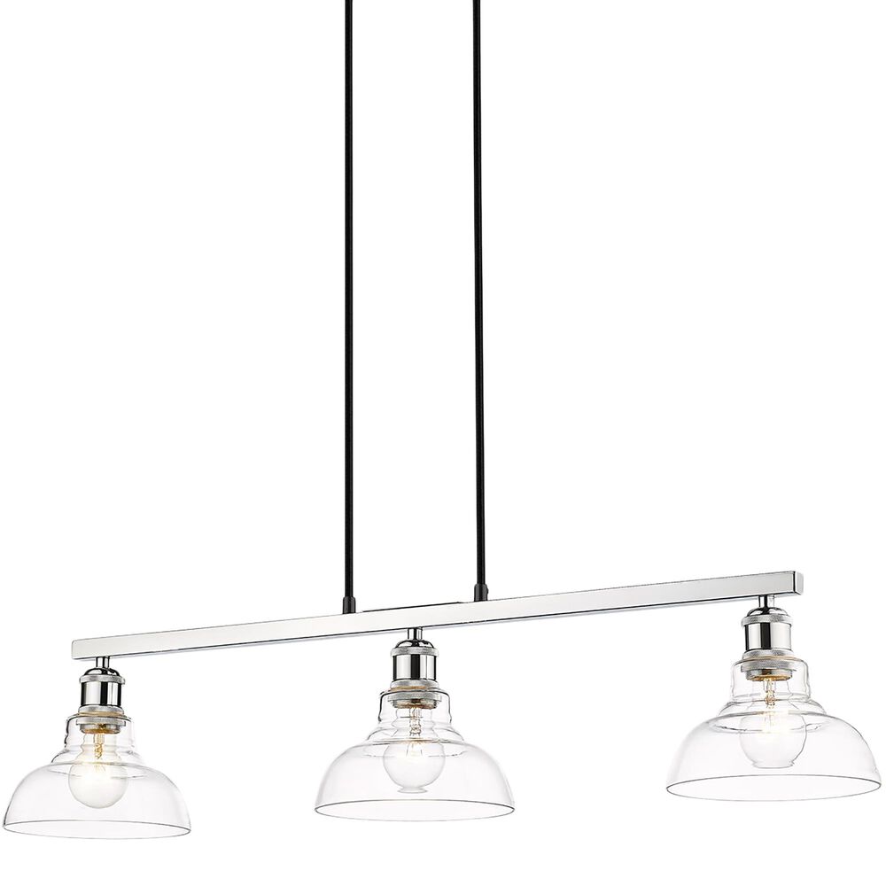 Golden Lighting Carver 3-Light Semi-Flush in Chrome, , large