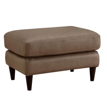 Chateau D"ax Ottoman in Taupe Leather, , large