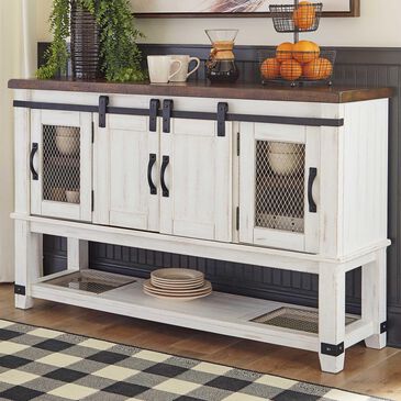 Signature Design by Ashley Valebeck Dining Room Server in White/Brown, , large