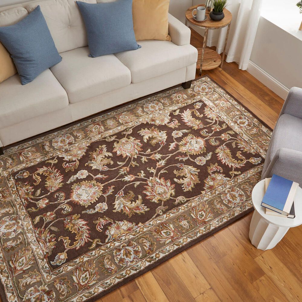 Feizy Prescott 5&#39; x 8&#39; Brown Area Rug, , large