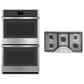 GE Appliances 2-Piece Kitchen Package with 30" Smart Built-In Double Wall Oven with No Preheat Air Fry and 36" Gas Cooktop in Stainless Steel, , large
