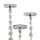 Maple and Jade Candle Holder in Polished Silver (Set of 3), , large