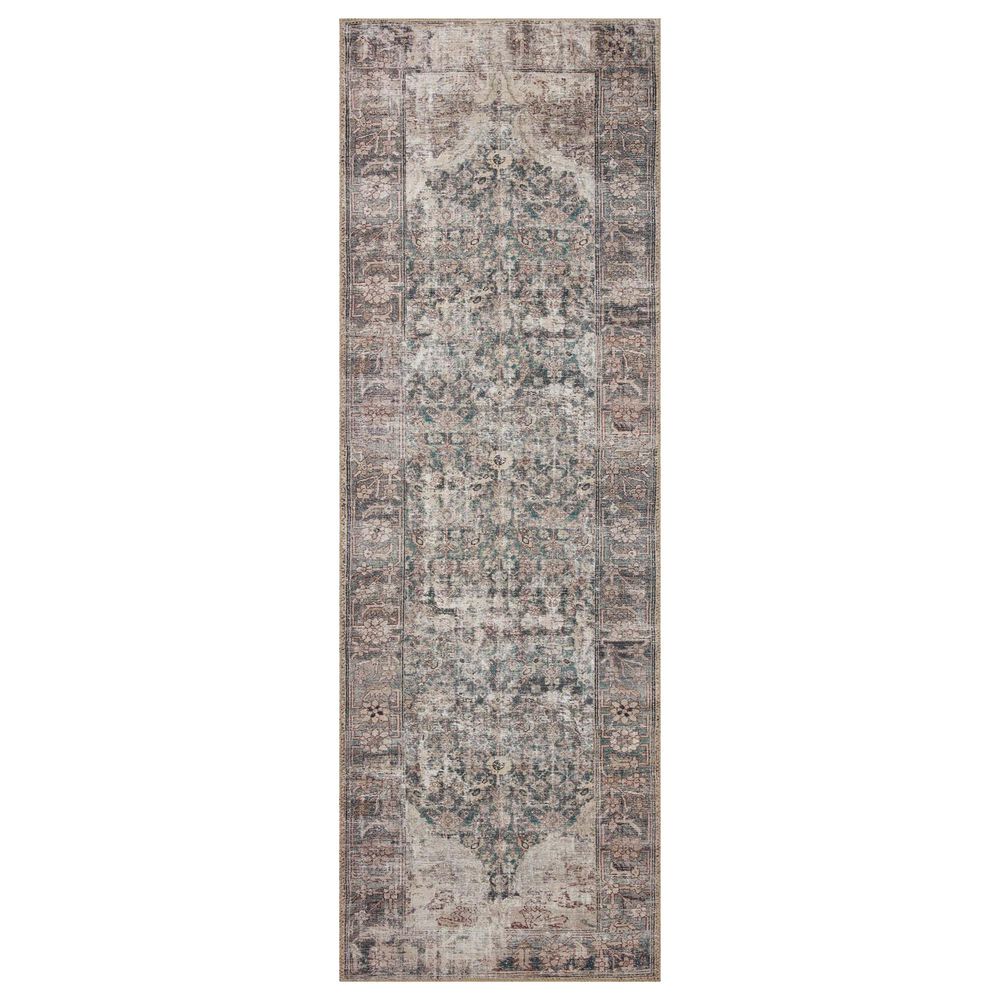 Amber Lewis x Loloi Georgie 3" x 12" Lagoon and Beige Runner, , large