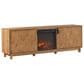 Walker Edison Arundo 70" TV Stand with Freestanding Electric Fireplace in English Oak, , large