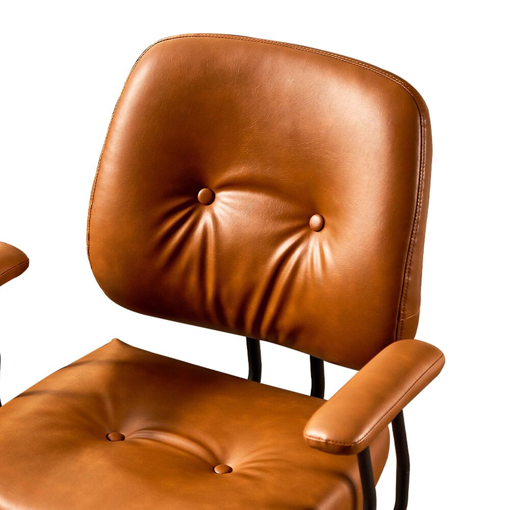 HOMLUX Executive Office Chair with PU Fabric Cushion in Brown, , large