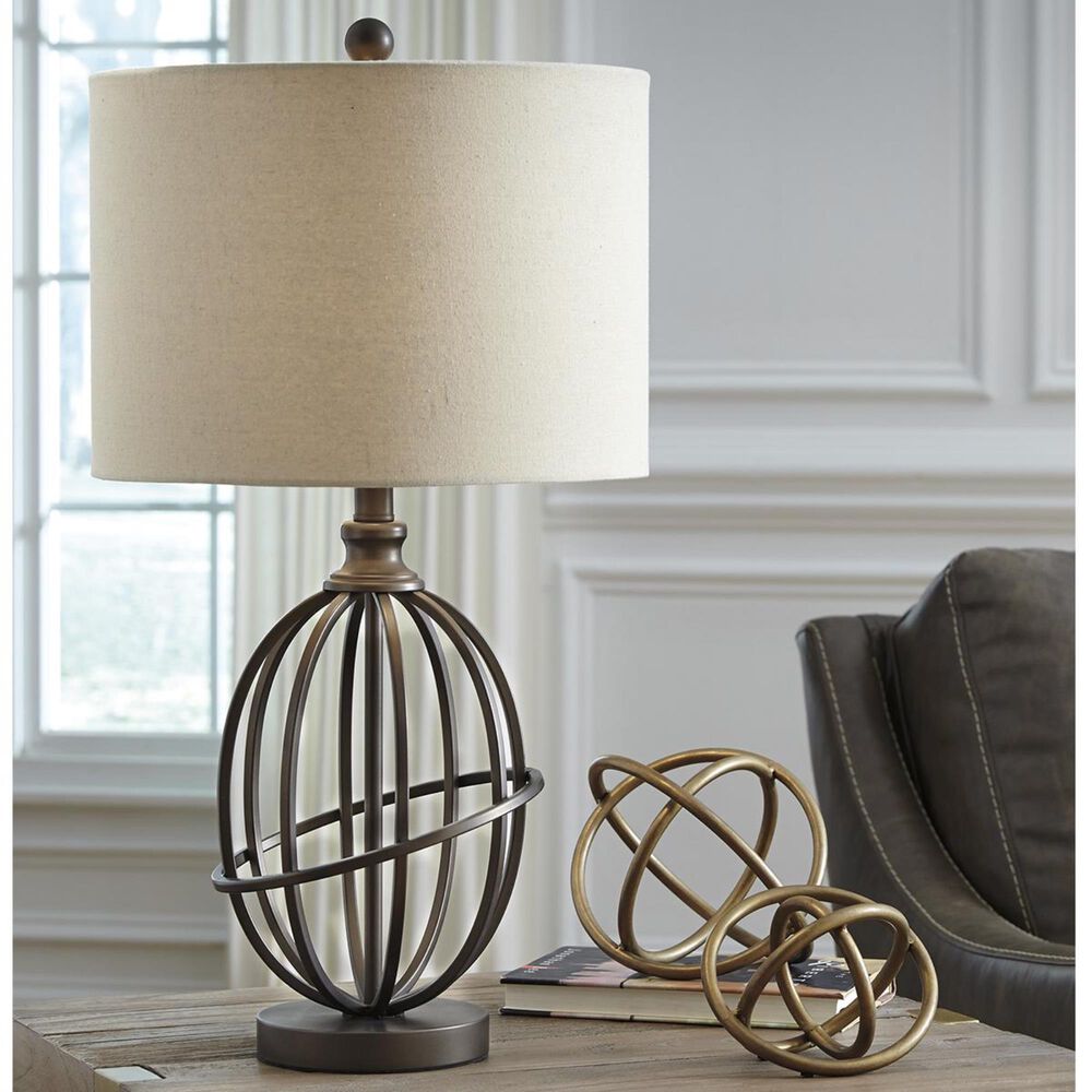 Ashley Manasa Metal Table Lamp in Bronze, , large