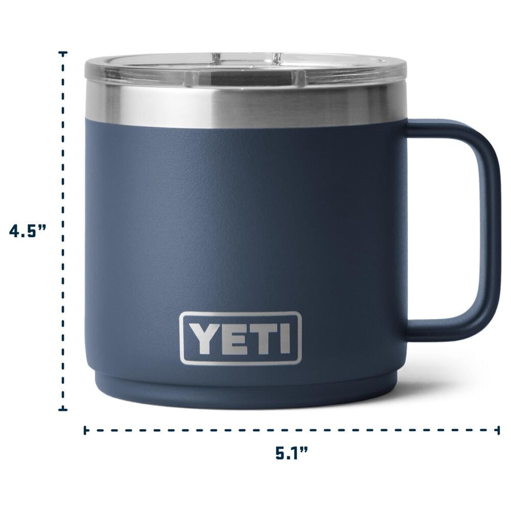 YETI Rambler 14 Oz Ceramic Lined Stackable Mug 2.0 with MagSlider Lid in Black Stone, , large