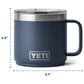 YETI Rambler 14 Oz Ceramic Lined Stackable Mug 2.0 with MagSlider Lid in Black Stone, , large