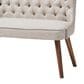 Baxton Studio Scarlett Stationary Loveseat Settee in Light Beige, , large