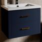 Lexora Home Castor 24" Single Bathroom Vanity in Blue with White Acrylic Top and Rectangular Sink, , large