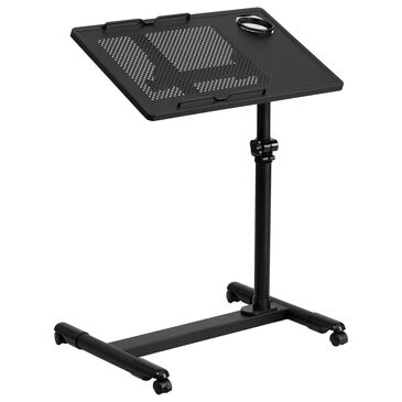 Flash Furniture Macon Adjustable Mobile Desk in Black, , large