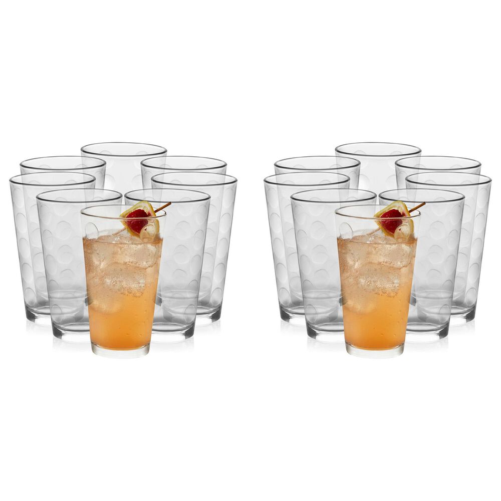 Libbey Glass Reno 16 Oz Patterned Tumbler Glass in Clear (Set of 8), , large
