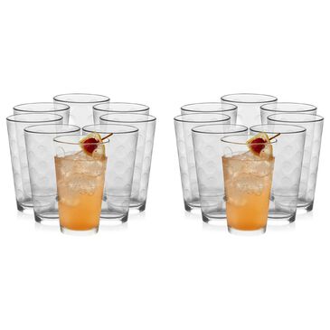 Libbey Glass Reno 16 Oz Patterned Tumbler Glass in Clear (Set of 8), , large