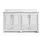37B Lucerne 60" Double Bathroom Vanity in Bright White with Marble Top and Backsplash, , large