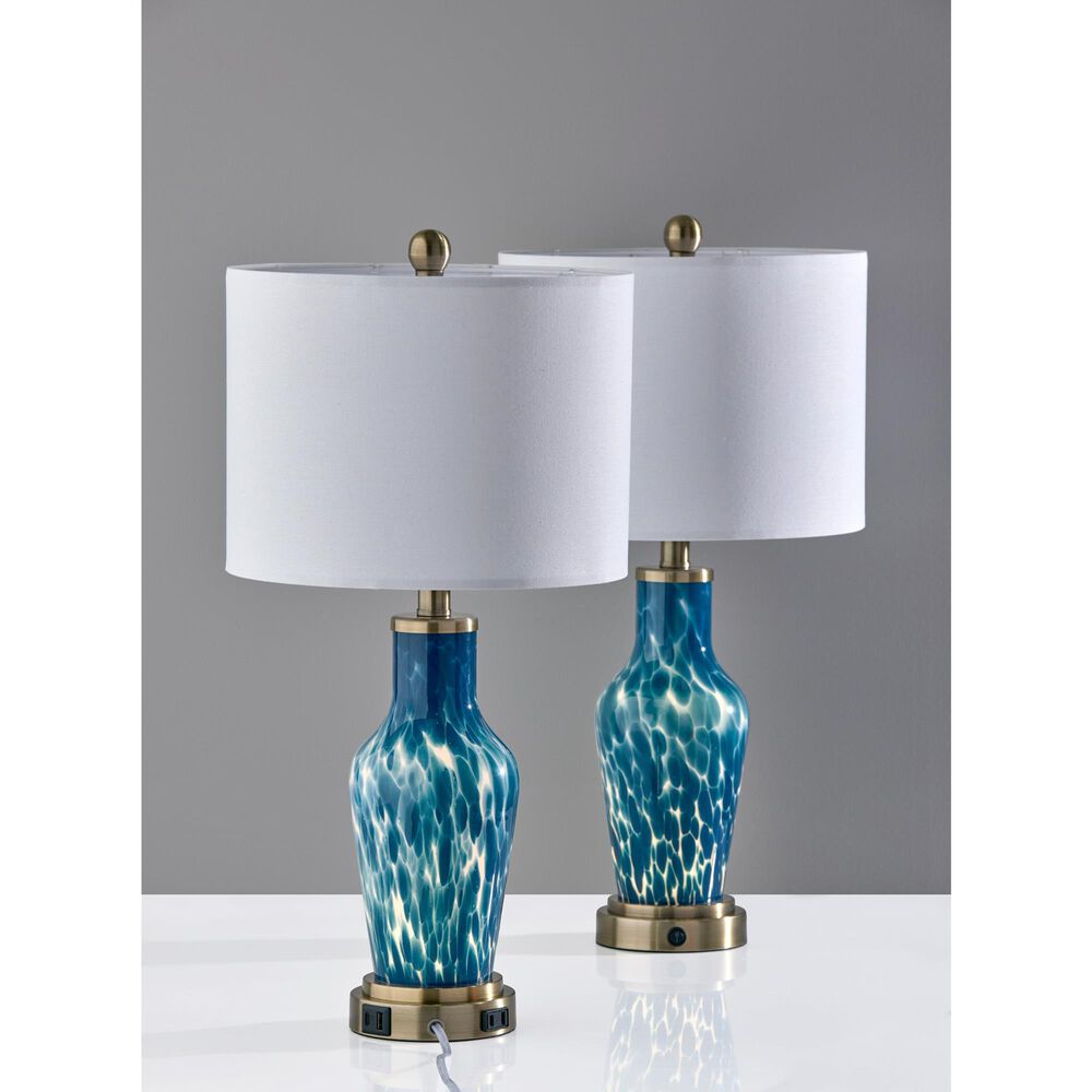 Adesso Grady Table Lamp in Blue (Set of 2), , large