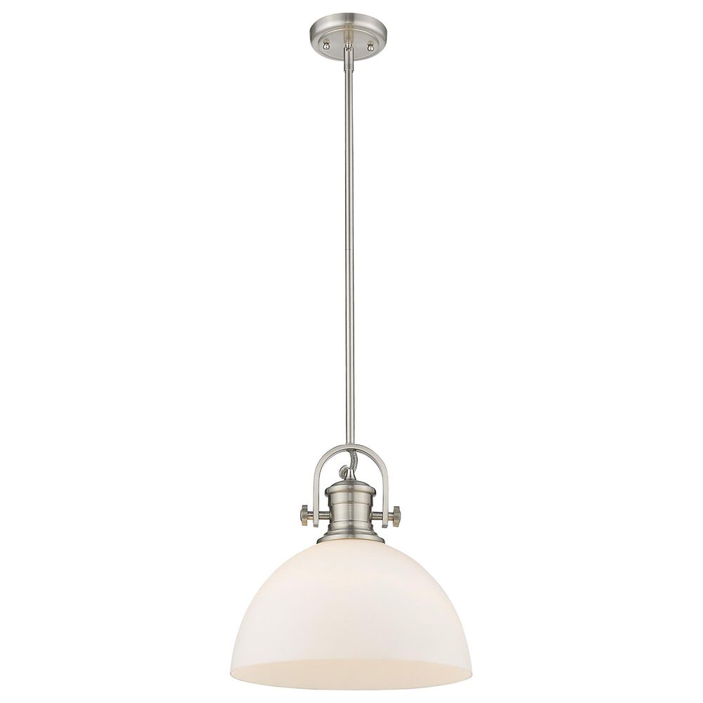 Golden Lighting Hines 1-Light Pendant with Opal Glass in Pewter, , large