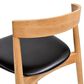 Jennifer Taylor Home Raven Side Chair with Black Cushion in Warm Natural Brown, , large