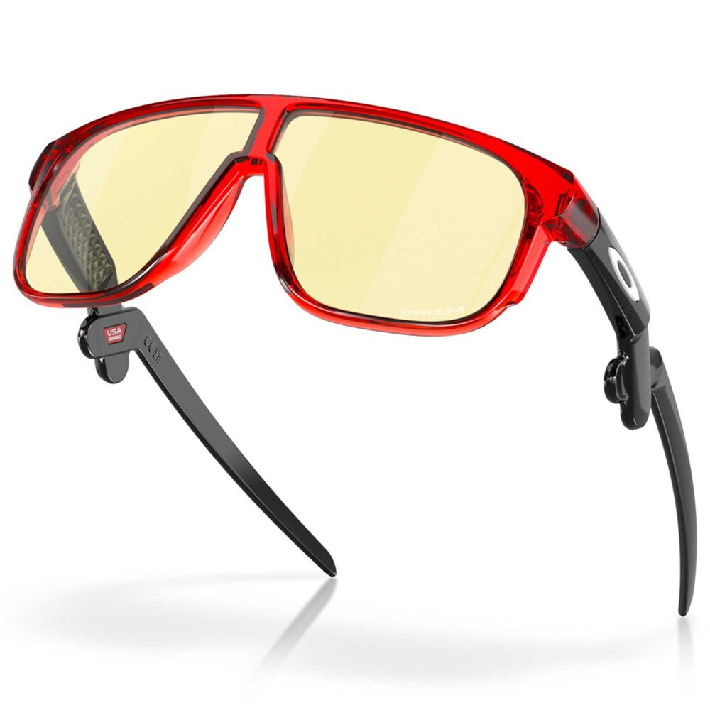 Oakley Inverter Youth Fit Gaming Sunglasses with Yellow Prizm Gaming Lenses in Crystal Red, , large