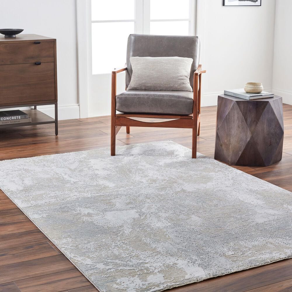 Surya Brunswick Taupe, Blue, Light Slate, Cream, Gray and Olive 10&#39; x 13&#39;11&quot; Area Rug, , large