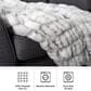 Timberlake 60" x 80" Ruched Faux Fur Throw Blanket in Gray, , large
