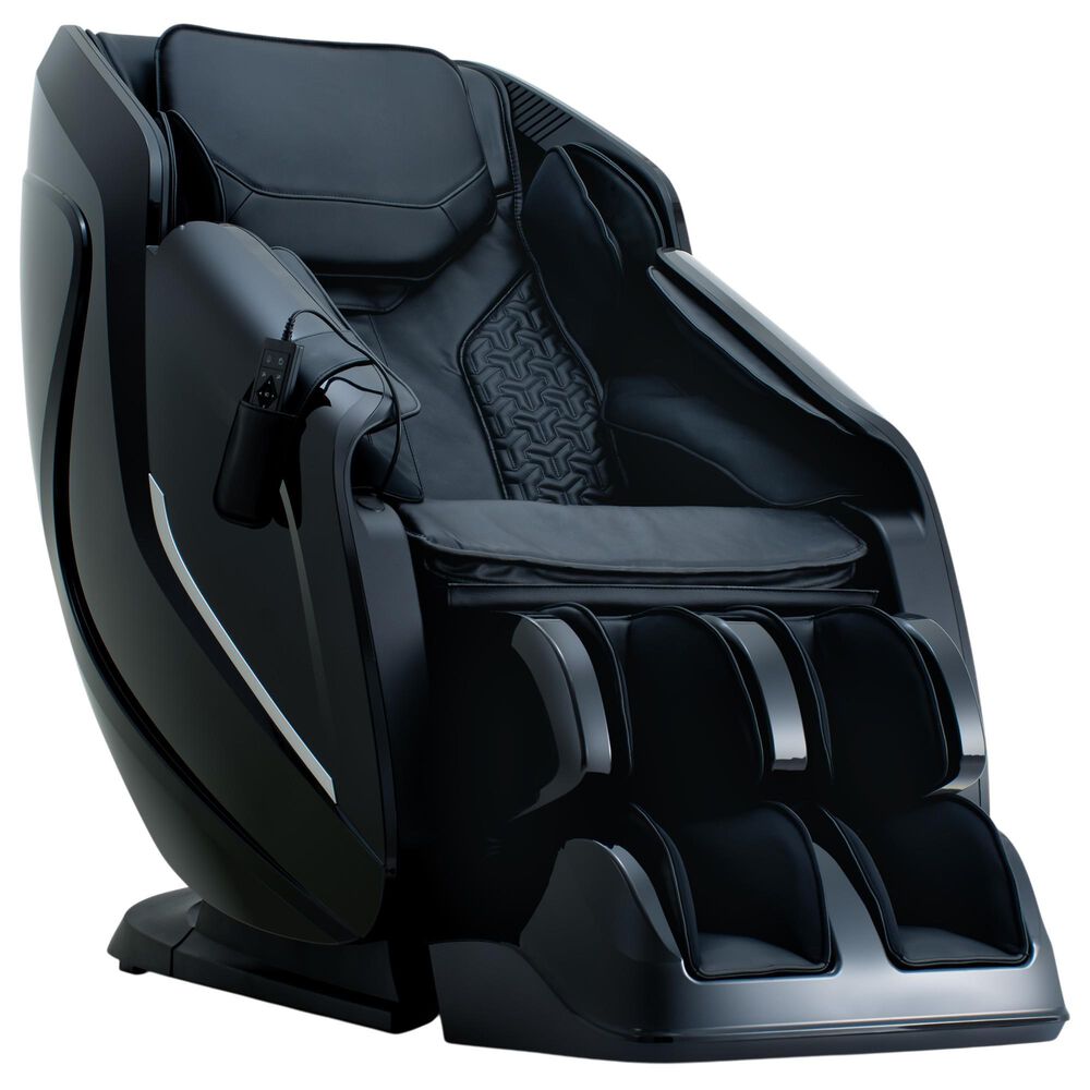Cozzia Shiatsu Massage Chair with 2D Li Flex Track in Black, , large