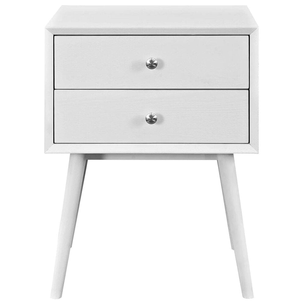 Modway Dispatch 2 Drawer Nightstand in White, , large