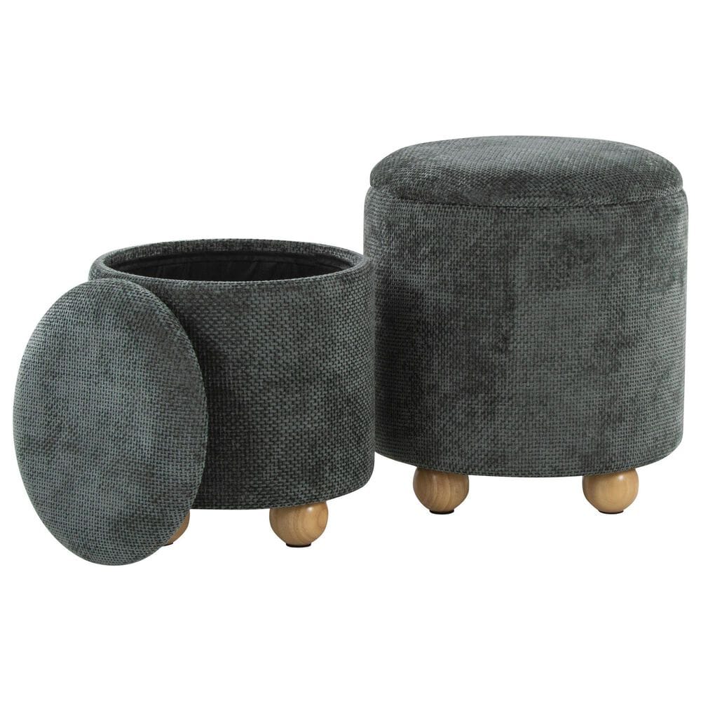 Lumisource Bacci 2-Piece Ottoman Set in Green, , large