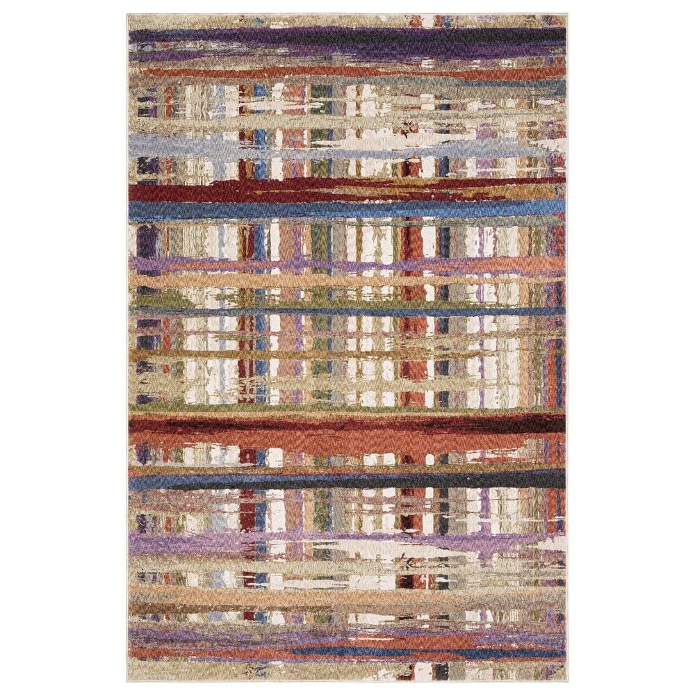 Oriental Weavers Tisdell TIS08 Multicolor 3"9" x 5"2" Area Rug, , large