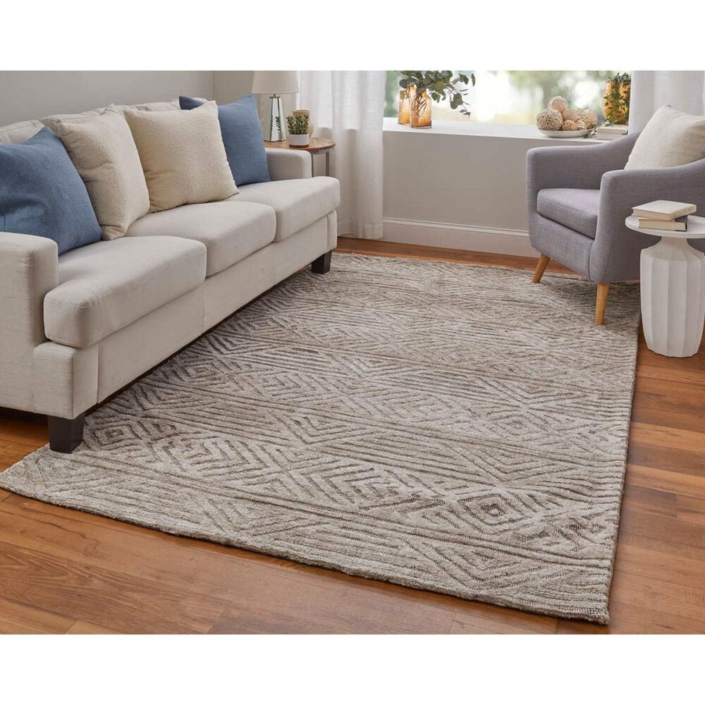 Feizy Colton 3&#39;6&quot; x 5&#39;6&quot; Brown Area Rug, , large