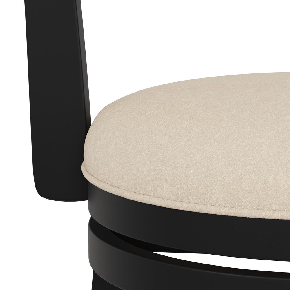 The Monday Company Clarion Swivel Bar Height Stool in Black and Greige, , large