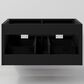 Lexora Home Castor 36" Single Bathroom Vanity in Black with 2 cm White Quartz Top and Rectangular Sink, , large