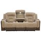 Ashley Mixed Motion Power Reclining Sofa in Brownstone, , large