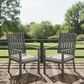 Hearth and Haven Outdoor All-Weather Aluminum Dining Chair in Gray (Set of 4), , large